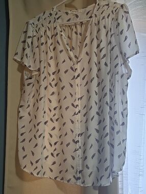 Linnette Split Neck Smocked Blouse